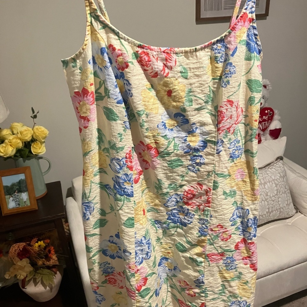 Lulu's Multicolor Floral Midi Dress